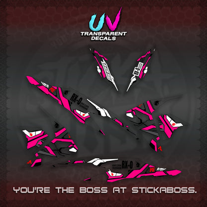 CLICK V2 UV TRANSPARENT VARIO DECALS (RX-O UNICORN GD)STICKER DECALS By STICKABOSS