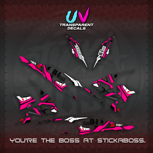 CLICK V2 UV TRANSPARENT VARIO DECALS (RX-O UNICORN GD)STICKER DECALS By STICKABOSS