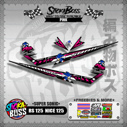 RS 125  / NICE 125 DECALS ( SUPER SONIC )【WITH FREEBIES】