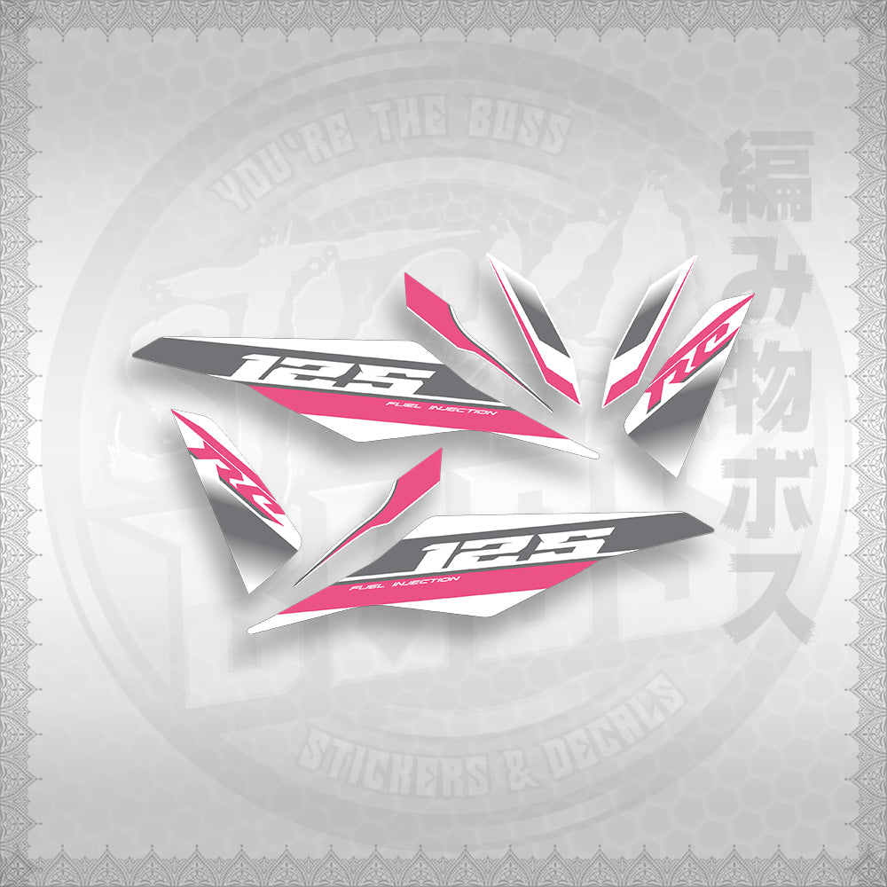 STICKER DECALS for MIO I 125 (MIIM3DARCEDFOWH) By STICKABOSS (SOFIE LAMINATED)