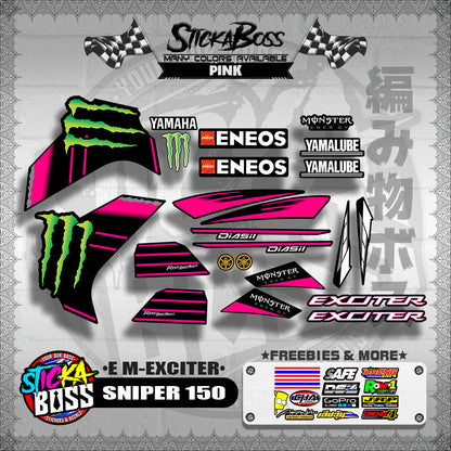 SNIPER 150 DECALS ( E M-EXCITER )【WITH FREEBIES】