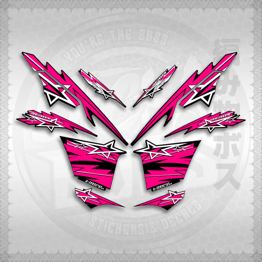 STICKER DECALS for AEROX V3 ALPHA TURBO INDO (AVRSTST01) By STICKABOSS (SOFIE LAMINATED WATERPROOF)