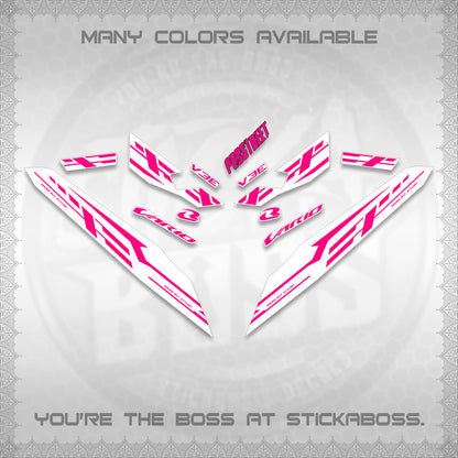 CLICK V3 FOR WHITE VARIO DECALS (2026 V3E 001 DESIGN)STICKER DECALS By STICKABOSS