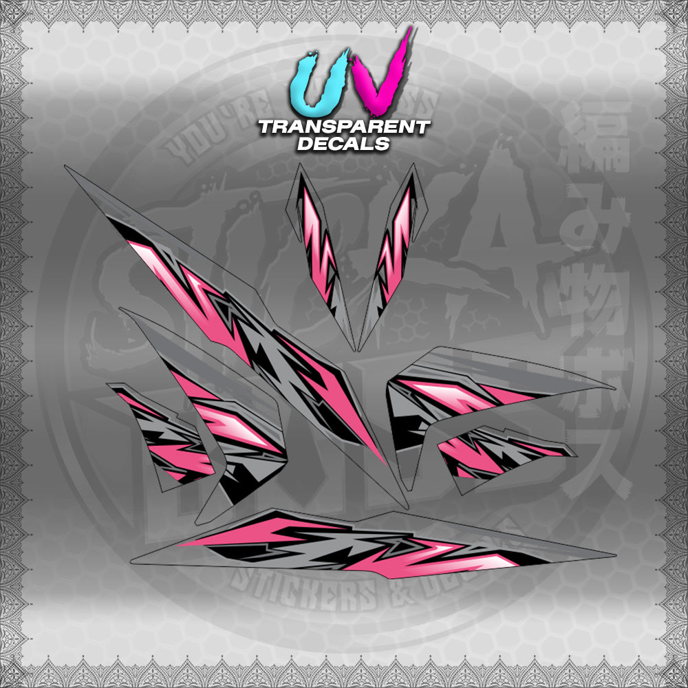 TRANSPARENT BEAT 110 V2 INDO-MALAY CONCEPT (STRIPING MOTIF DESIGN) STICKER DECALS for STICKABOSS