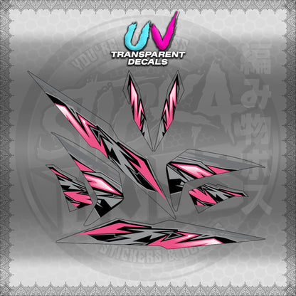 TRANSPARENT BEAT 110 V2 INDO-MALAY CONCEPT (STRIPING MOTIF DESIGN) STICKER DECALS for STICKABOSS