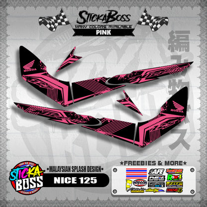NICE 125 DECALS ( MALAYSIAN SPLASH DESIGN ) [ PREMIUM GLOSSY LAMINATED ]【WITH FREEBIES】