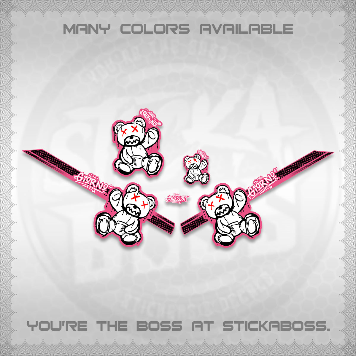 GIORNO 125 DECALS (2026 TEDDY LUX DESIGN) STICKER DECALS BY STICKABOSS