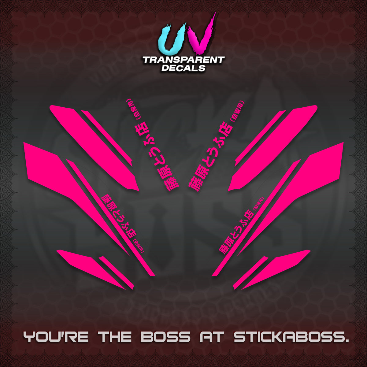 NMAX V2 UV TRANSPARENT DECALS (TRUENO STYLE DESIGN) STICKER KITS By STICKABOSS