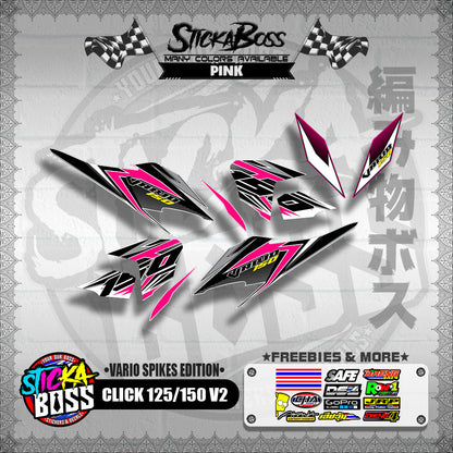 CLICK 125 / 150 V2 DECALS ( VARIO SPIKES EDITION ) 【WITH FREEBIES】