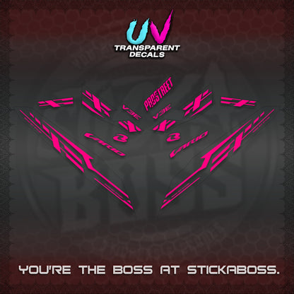 CLICK V3 UV TRANSPARENT VARIO DECALS (2026 V3E 001 DESIGN)STICKER KITS By STICKABOSS