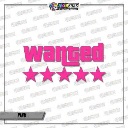 GTA WANTED ( VINYL CUT-OUT STICKER DECALS )【Stickaboss】