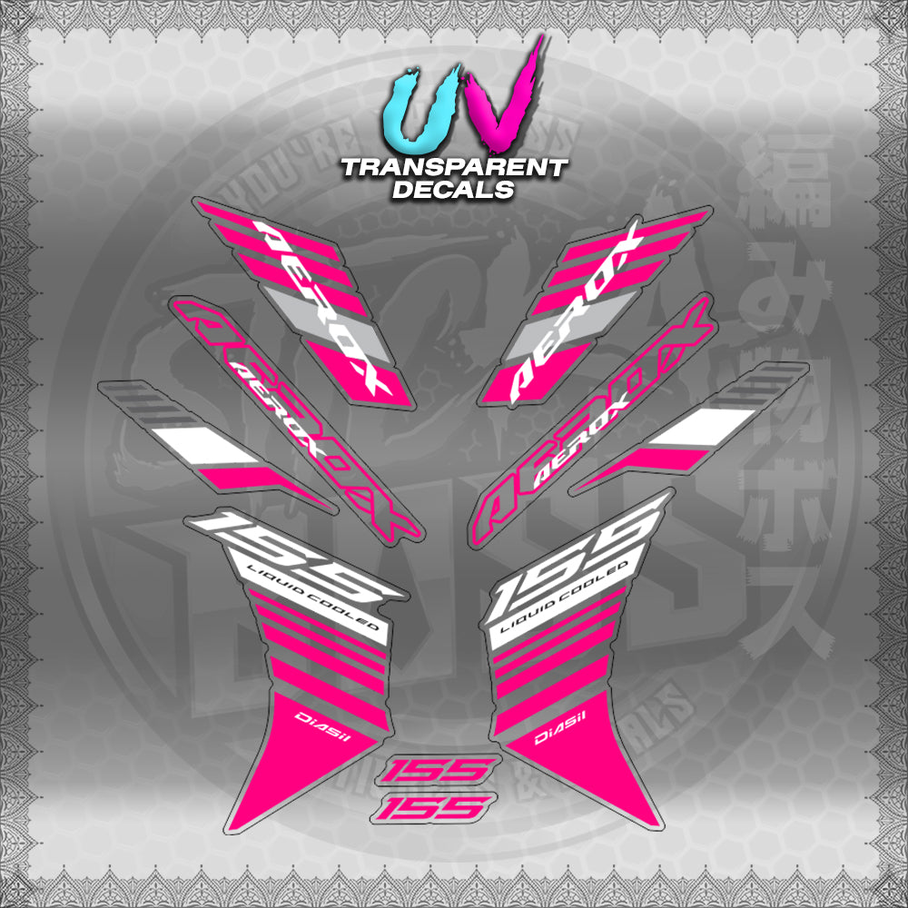 【PREMIUM UV PRINT】TRANSPARENT AEROX V3 ALPHA TURBO INDO (AV3BAST)【WITH FREEBIES】