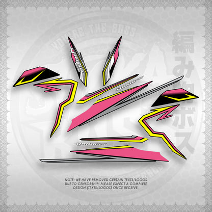 STICKER DECALS for CLICK 125 V3 (CV3VAVRDE) By STICKABOSS (SOFIE LAMINATED WATERPROOF)