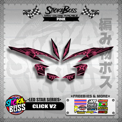 CLICK V2 DECALS ( LED STAR SERIES )【WITH FREEBIES】