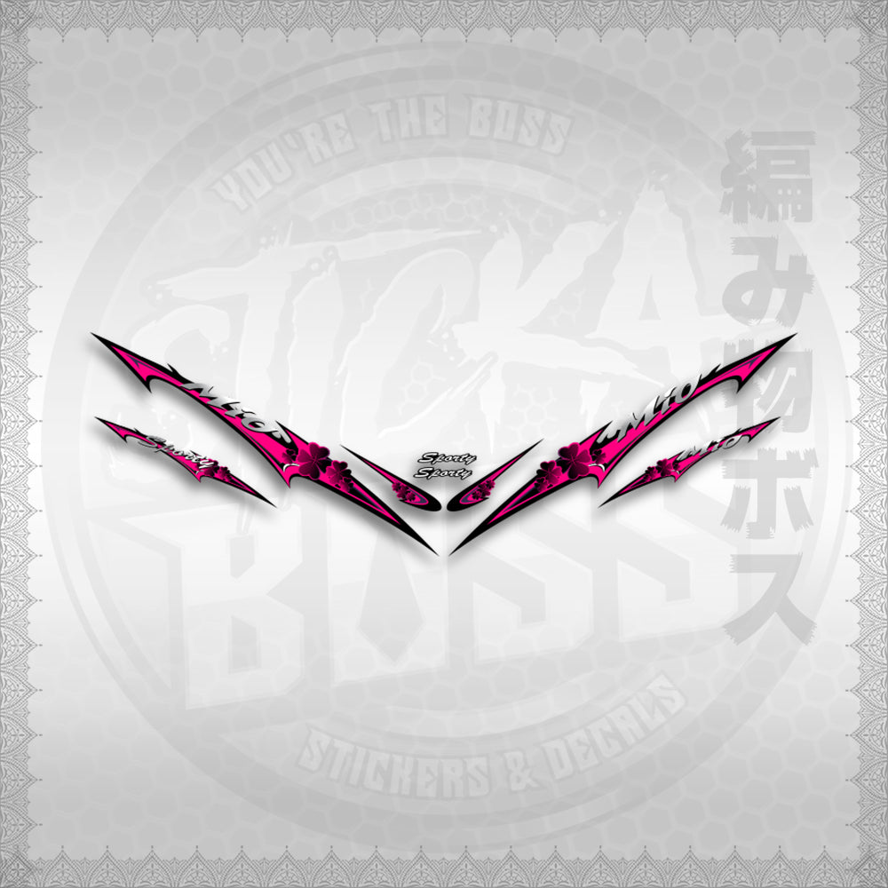 STICKER DECALS for MIO SPORT / MIO 1 (MSPSHEDCL) By STICKABOSS (SOFIE LAMINATED WATERPROOF)