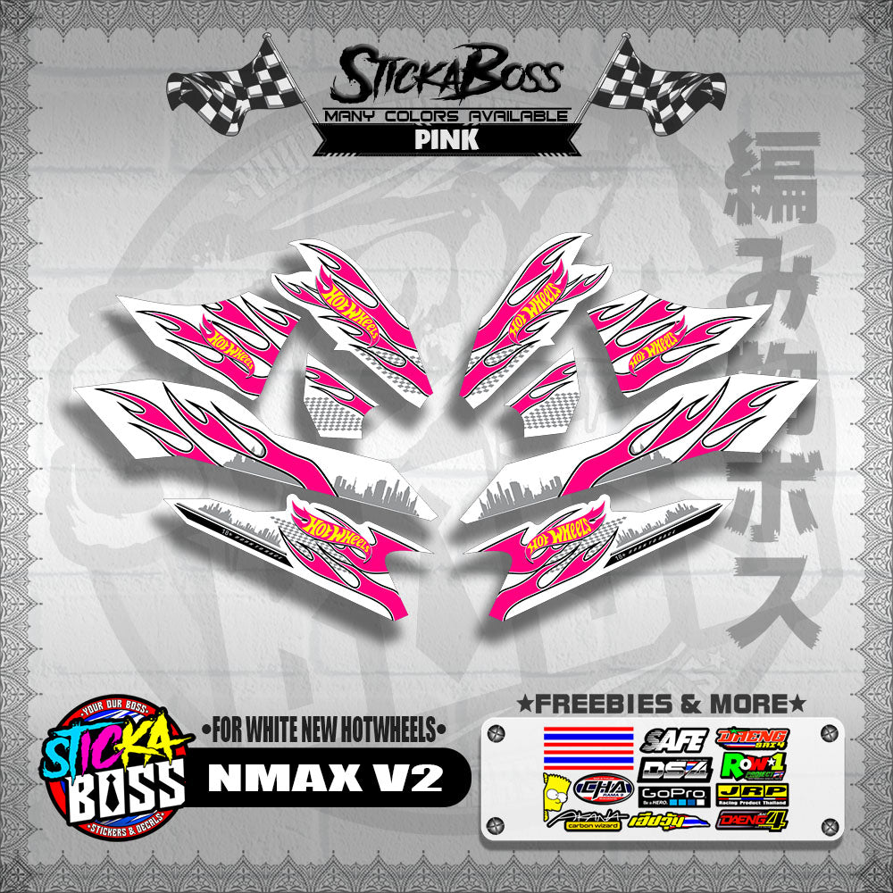 NMAX V2 DECALS ( FOR WHITE NEW HOTWHEELS )【WITH FREEBIES】