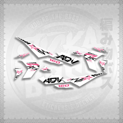 STICKER DECALS for ADV 160 (ALXOMINFOWH) By STICKABOSS (SOFIE LAMINATED WATERPROOF)