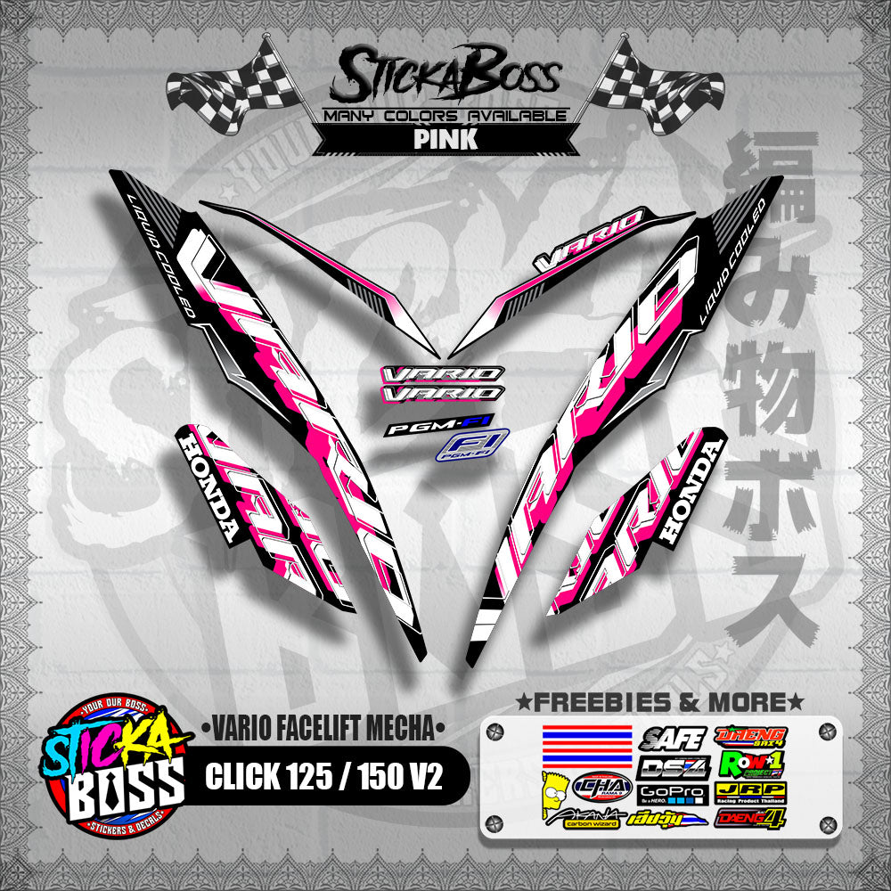 CLICK 125 / 150 V2 DECALS ( VARIO FACELIFT MECHA )【WITH FREEBIES】