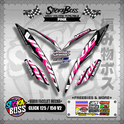 CLICK 125 / 150 V2 DECALS ( VARIO FACELIFT MECHA )【WITH FREEBIES】
