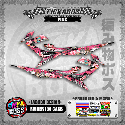 RAIDER 150 CARB STICKER DECALS ( LABUBU DESIGN )【WITH FREEBIES】