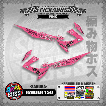 RAIDER 150 REBORN CARB STICKER DECALS ( SAKURA )【WITH FREEBIES】
