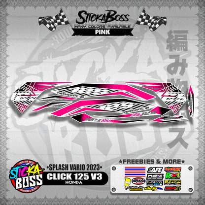 CLICK 125 V3 STOCK DECALS ( SPLASH VARIO 2023 )【WITH FREEBIES】