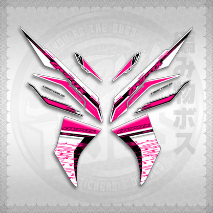 STICKER DECALS for AEROX V3 ALPHA TURBO INDO FOR WHITE (AV3NESTEDMA) By STICKABOSS (SOFIE LAMINATED WATERPROOF)