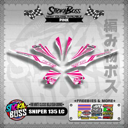 SNIPER 135 LC DECALS ( FOR WHITE CLASSIC MALAYSIAN GRUNGE )【WITH FREEBIES】
