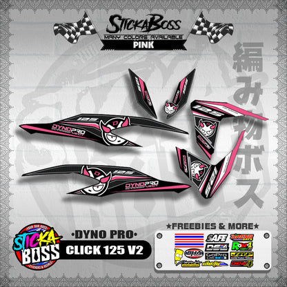 CLICK 125 V2 DECALS ( DYNO PRO )【WITH FREEBIES】