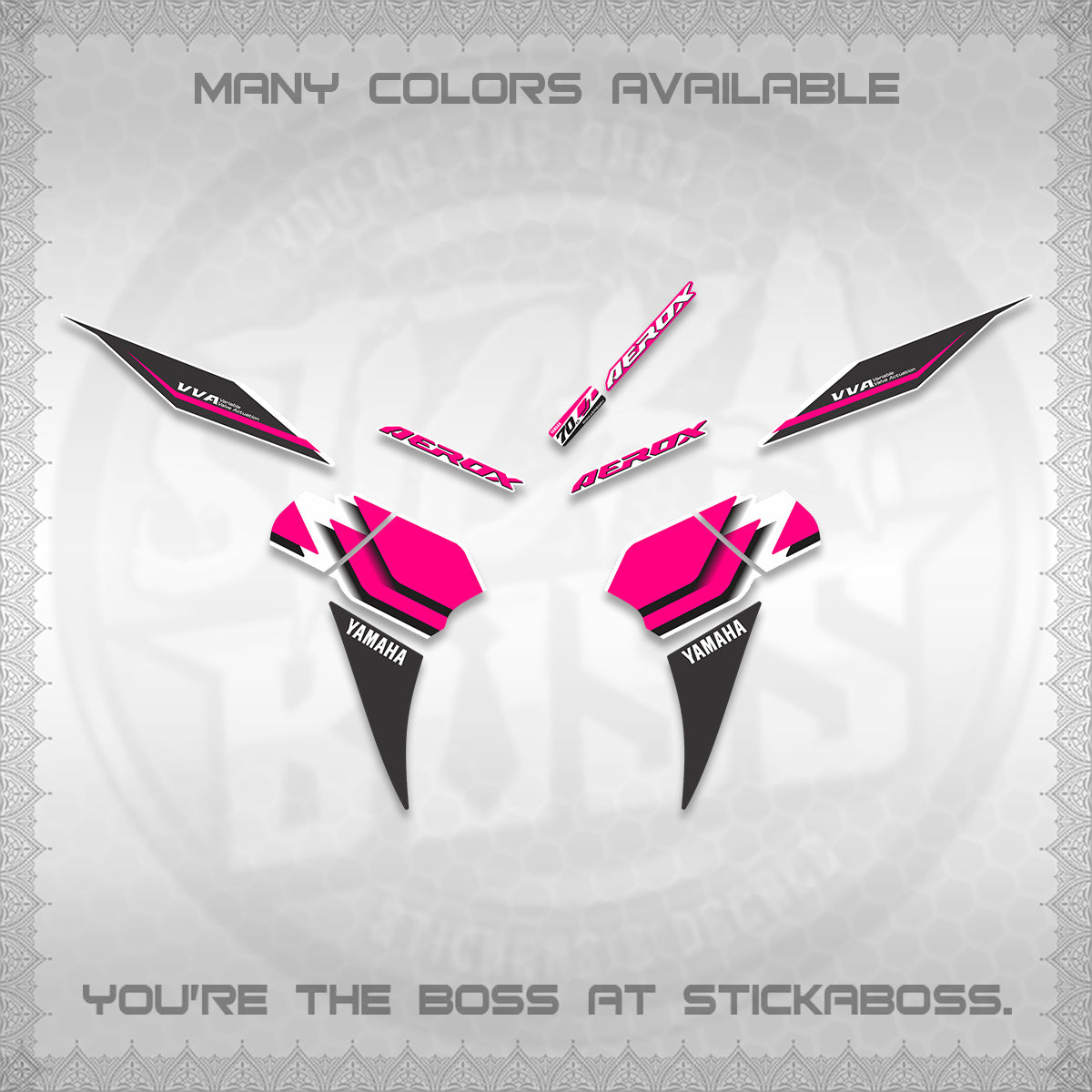 AEROX V2 DECALS (70th ANNIVERSARY DESIGN) STICKER DECALS By STICKABOSS (Copy) (Copy) (Copy) (Copy) (Copy)