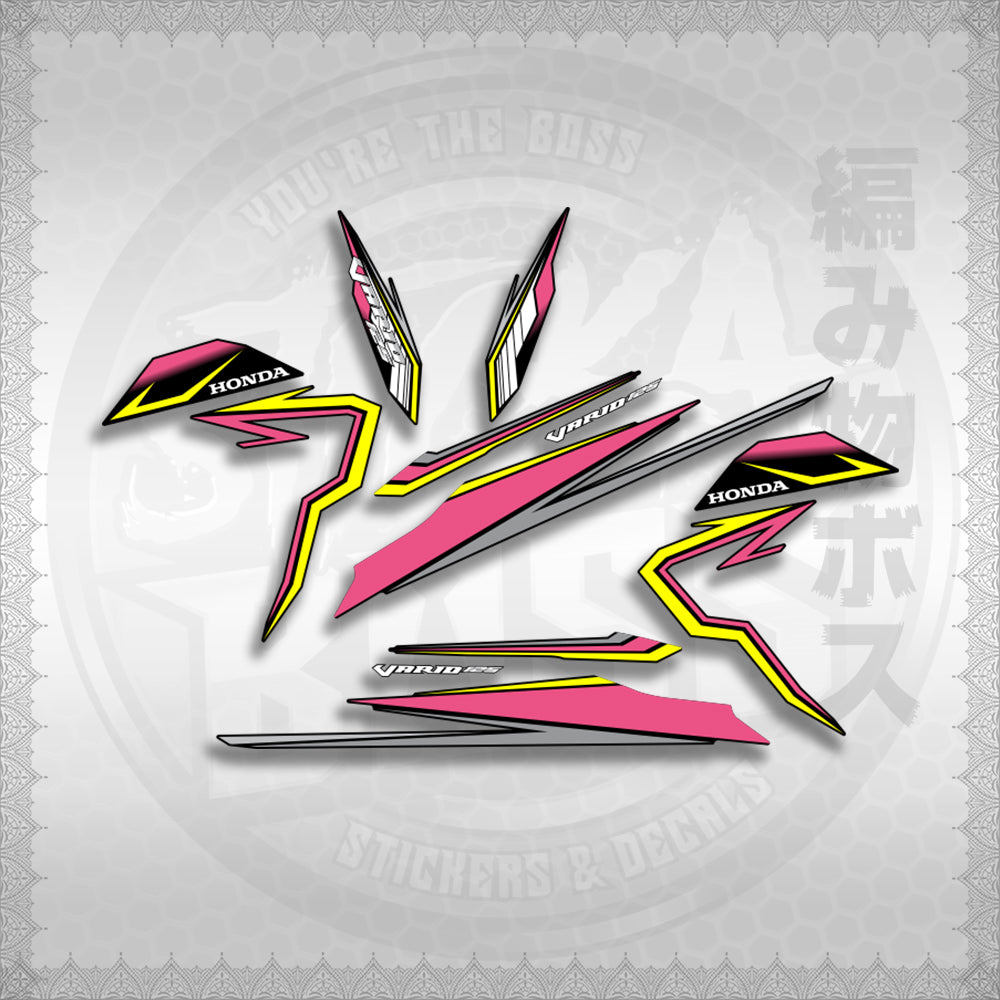 CLICK 125 V3 VARIO VR182114 DESIGN STICKER DECALS By STICKABOSS (SOFIE LAMINATED WATERPROOF)