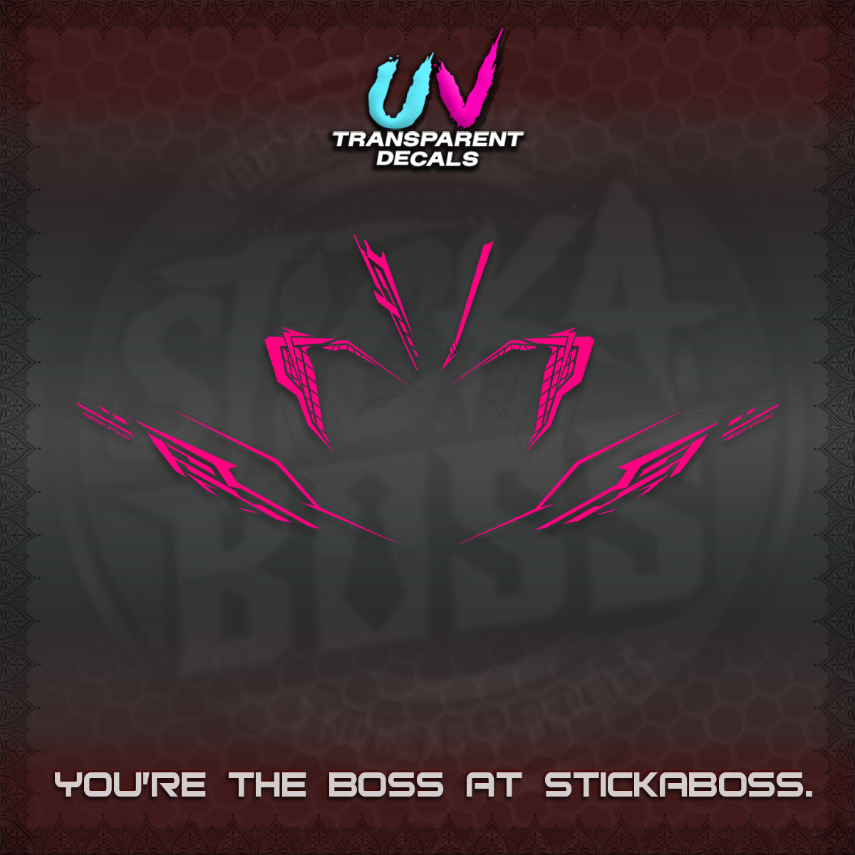 CLICK 125 V4 UV TRANSPARENT DECALS (2026 VEERIZA STYLISH DESIGN) STICKER DECALS By STICKABOSS