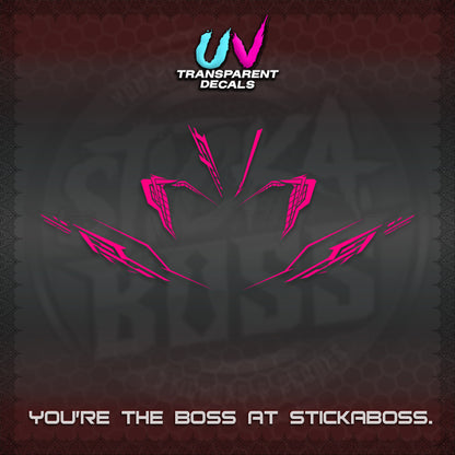 CLICK 125 V4 UV TRANSPARENT DECALS (2026 VEERIZA STYLISH DESIGN) STICKER DECALS By STICKABOSS