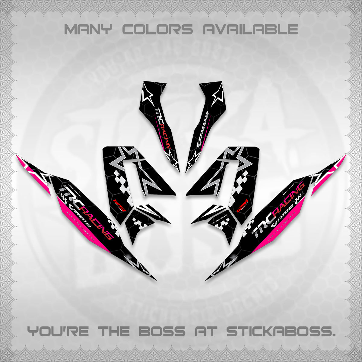 CLICK V4 DECALS (2026 TRC RACING DESIGN)STICKER DECALS By STICKABOSS
