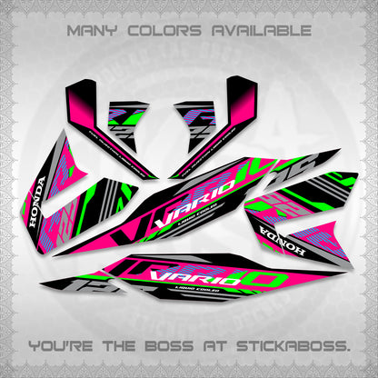 CLICK 125 V4 MALAY VARIO DECALS (2026 VV12 DESIGN) STICKER KITS BY STICKABOSS