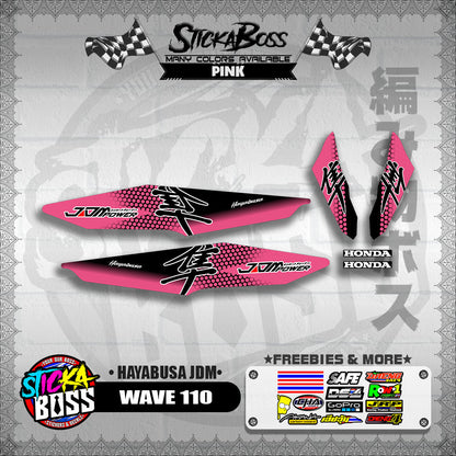 WAVE 110 DECALS ( HAYABUSA JDM)【WITH FREEBIES】