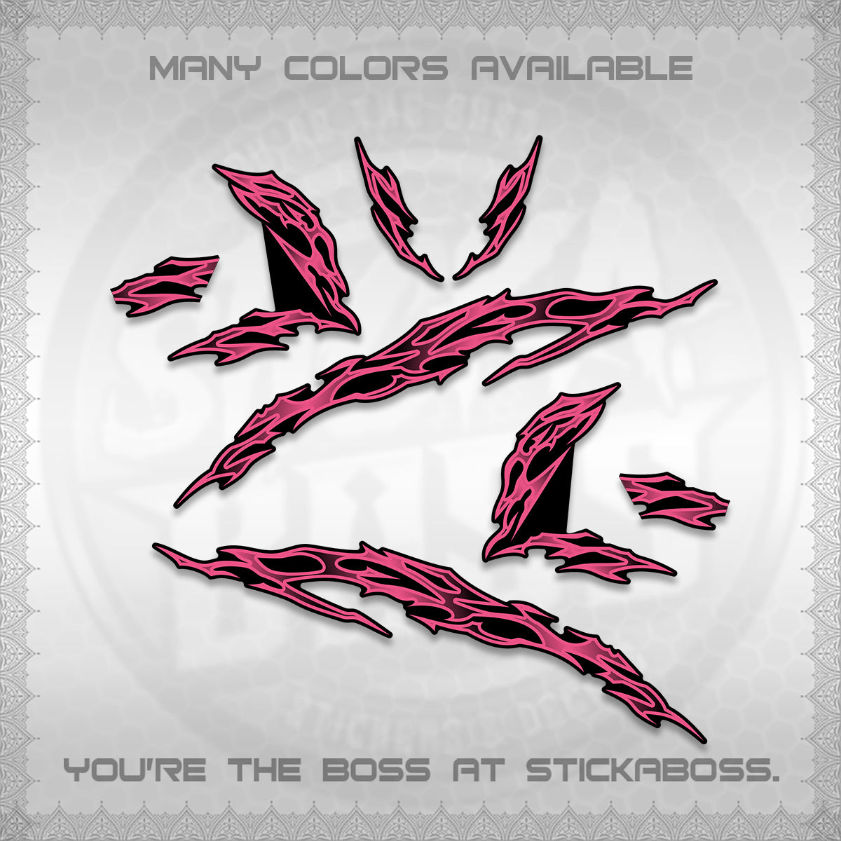 CLICK 125 V3 DECALS (2026 T2 LIGHTNING DESIGN) STICKER KITS BY STICKABOSS