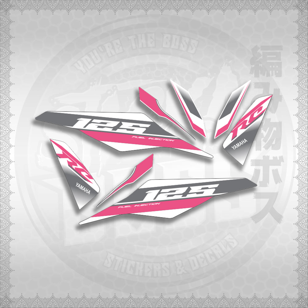 MIO I 125 M3 DASH RC EDITION FOR WHITE STICKER DECALS By STICKABOSS (SOFIE LAMINATED WATERPROOF)