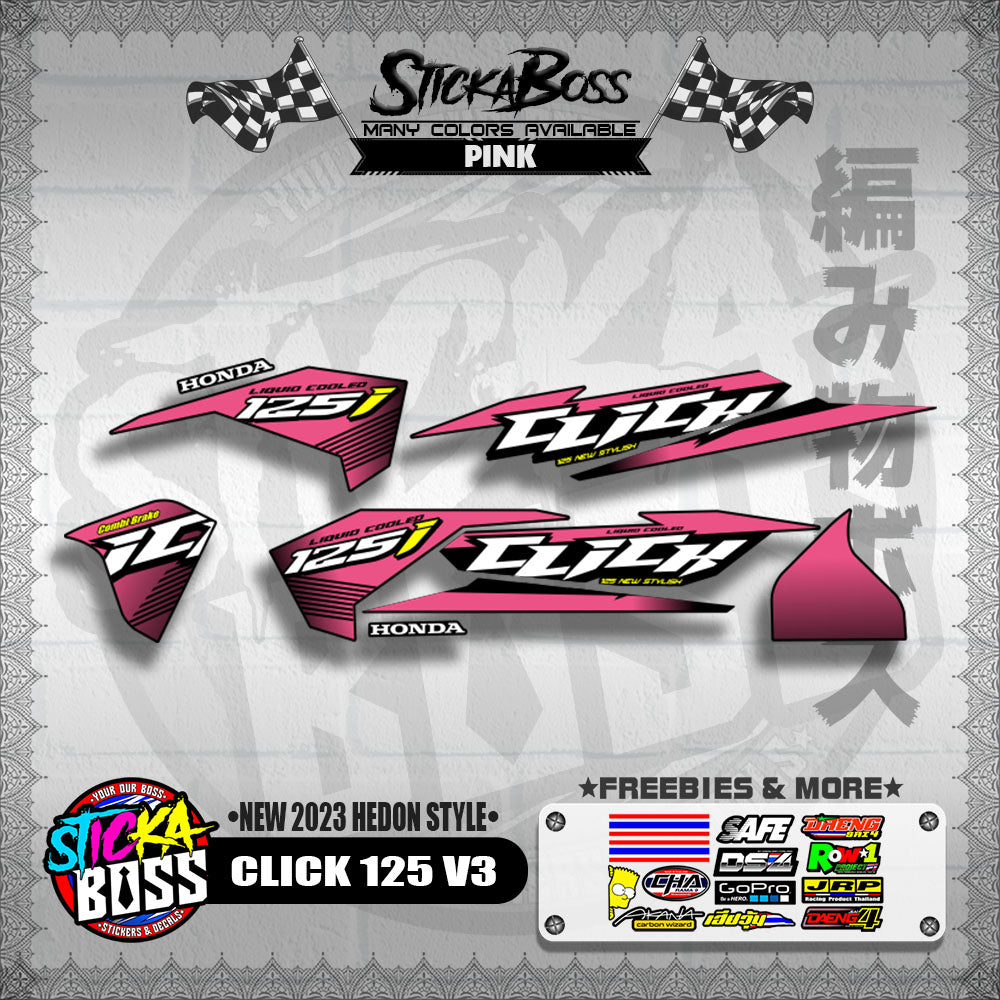 CLICK 125 V3 DECALS ( NEW 2023 HEDON STYLE )【WITH FREEBIES】