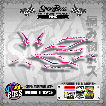 MIO I 125 MALAYSIAN DECALS ( STRIPING SOLARIZ SHARP MOTIF )【WITH FREEBIES】