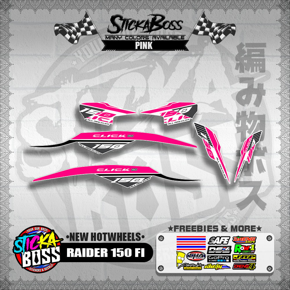 CLICK 150 V2 DECALS FOR WHITE ( NEW CUSTOM STRIPPING GAME CHANGER )【WITH FREEBIES】