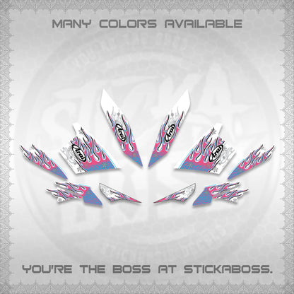 AEROX V3 ALPHA TURBO FOR WHITE DECALS (MOTIF ARAI API NEW TERBARU)STICKER DECALS By STICKABOSS