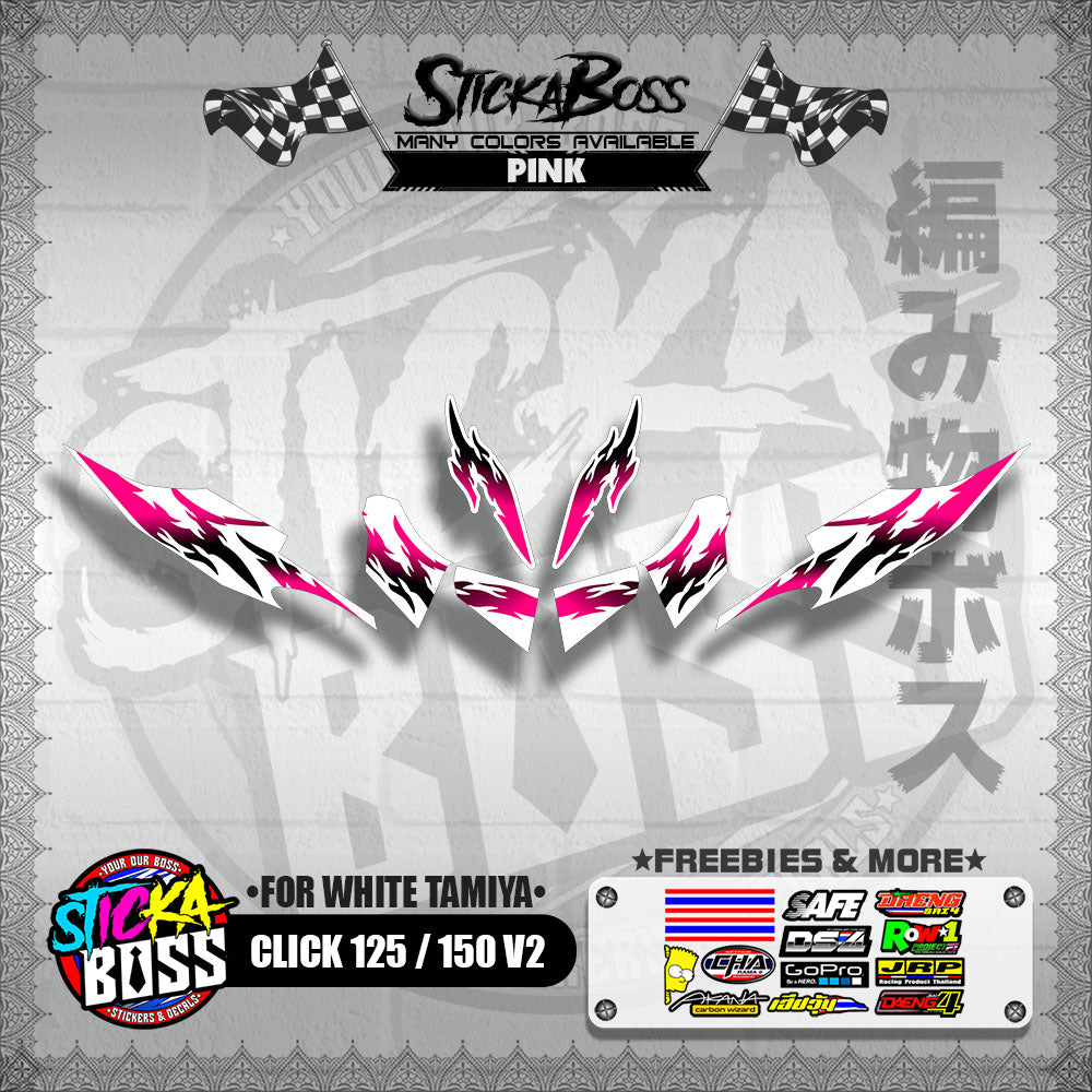 CLICK 125 / 150 V2 DECALS ( FOR WHITE TAMIYA )【WITH FREEBIES】