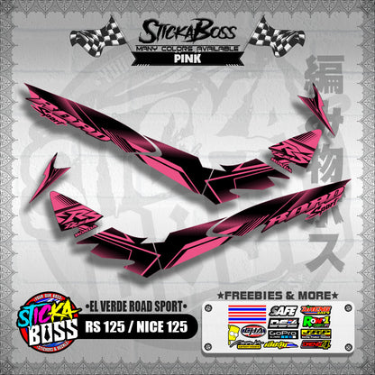 RS 125 / NICE 125 DECALS ( EL VERDE ROAD SPORT ) [ PREMIUM GLOSSY LAMINATED ]【WITH FREEBIES】