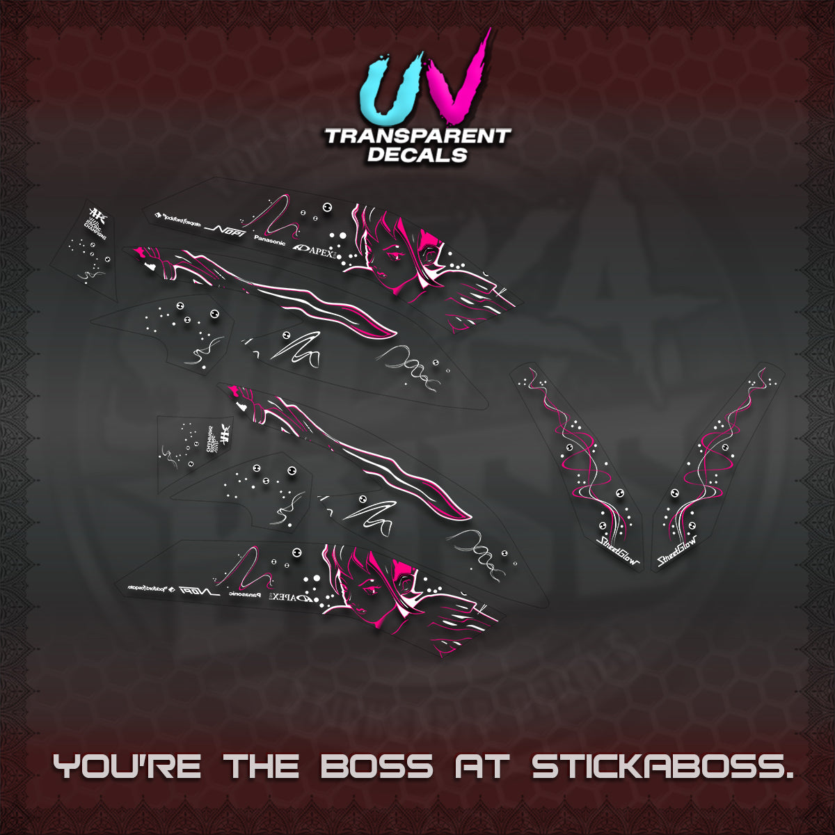 NMAX V2 UV TRANSPARENT DECALS (2026 2F2F DESIGN)STICKER DECALS By STICKABOSS