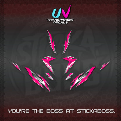 CLICK 125 V4 VARIO UV TRANSPARENT DECALS (2026 MODERN TRIBAL DESIGN) STICKER KITS By STICKABOSS