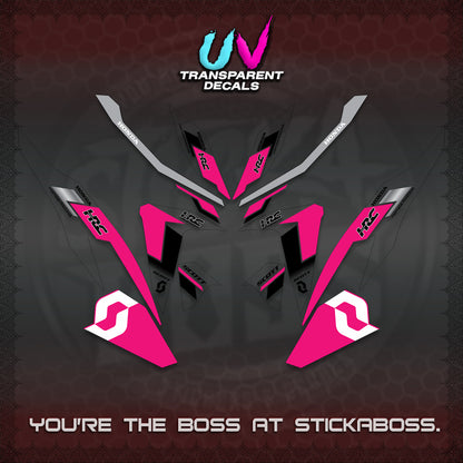 CLICK V2 UV TRANSPARENT DECALS (SCOTTxHRC DESIGN)STICKER KITS By STICKABOSS