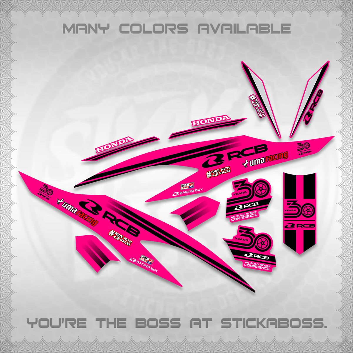CLICK 125 V2 DECALS (2026 30TH ANNIVERSARY RACING DESIGN) STICKER DECALS BY STICKABOSS
