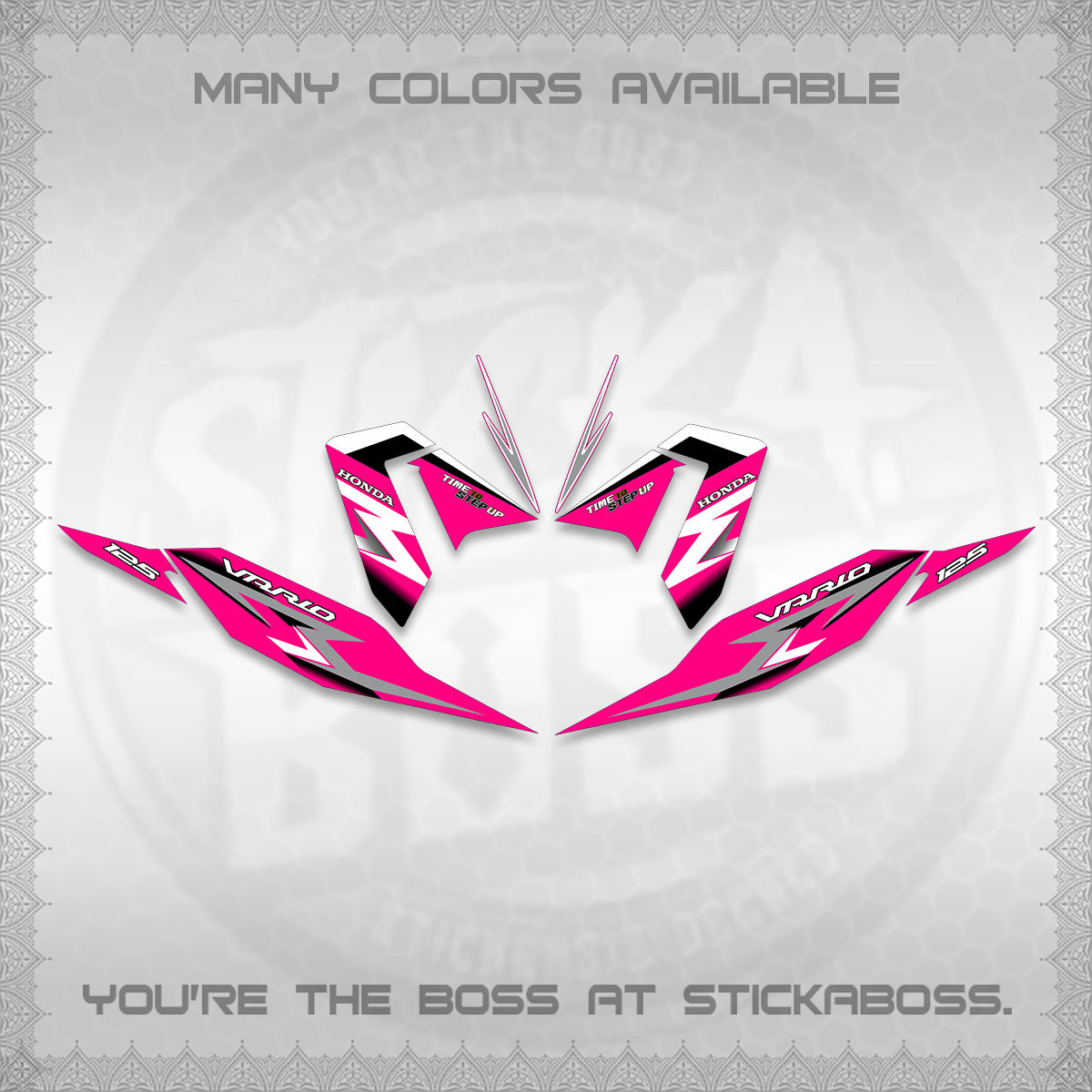CLICK 125 V4 VARIO DECALS (2026 VR0006 DESIGN) STICKER KITS BY STICKABOSS