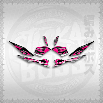 STICKER DECALS for AEROX V3 ALPHA TURBO INDO (AV311TRED) By STICKABOSS (SOFIE LAMINATED WATERPROOF)